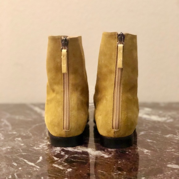 CARRITZ Suede Back Zip Ankle Boots in Yellow - Picture 5 of 11